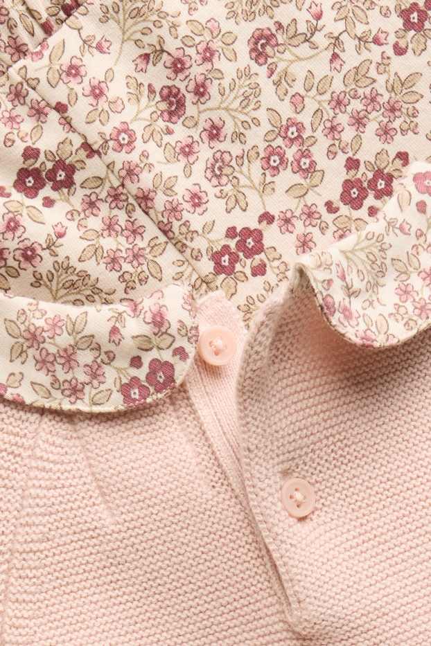 Baby Girls - Floral - baby outfit - 2 piece - pale pink