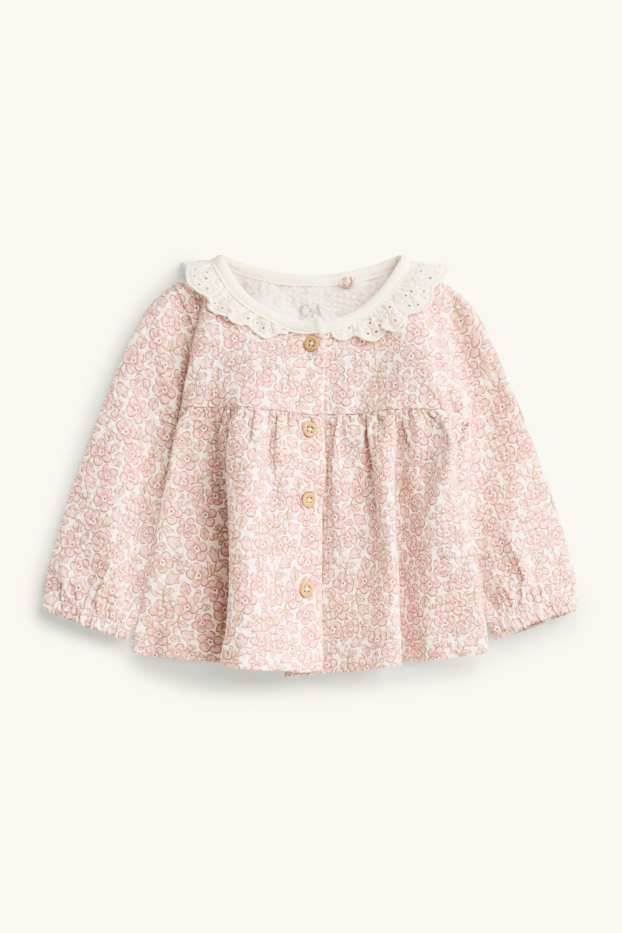 Baby Girls - Floral - newborn outfit - 3-piece - rose