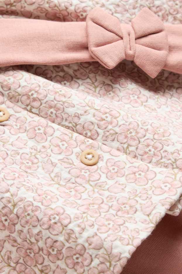 Baby Girls - Floral - newborn outfit - 3-piece - rose