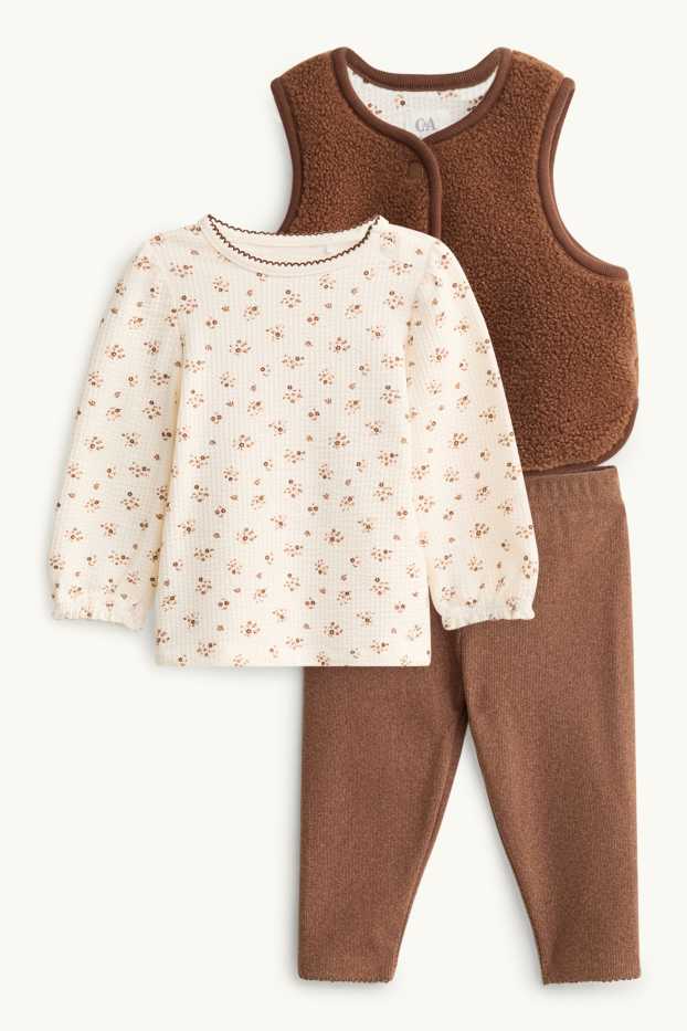 Baby Girls - Baby outfit - 3 piece - brown / cremewhite
