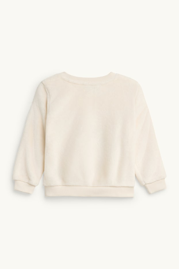 Children Girls - Squirrel - sweatshirt - shiny - brown / cremewhite
