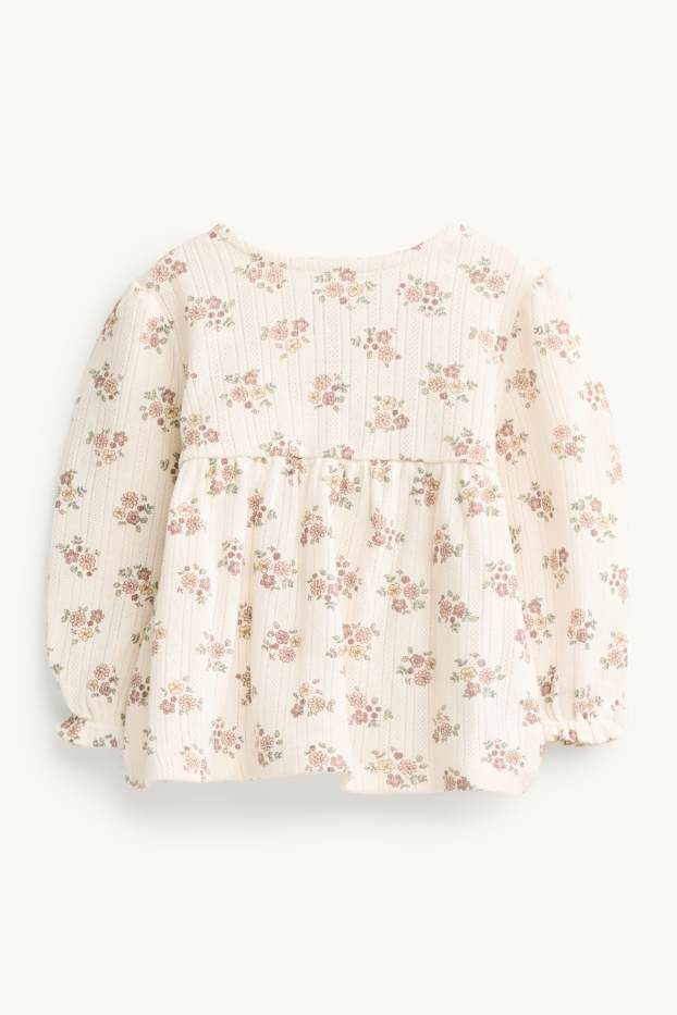Baby Girls - Floral - baby outfit - 3 piece - cremewhite