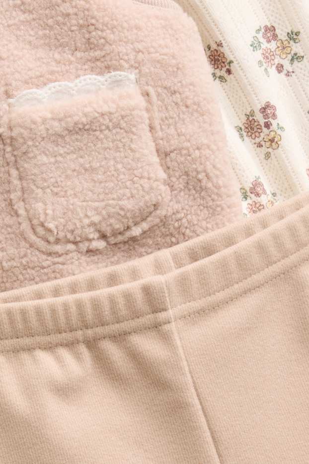 Baby Girls - Floral - baby outfit - 3 piece - cremewhite