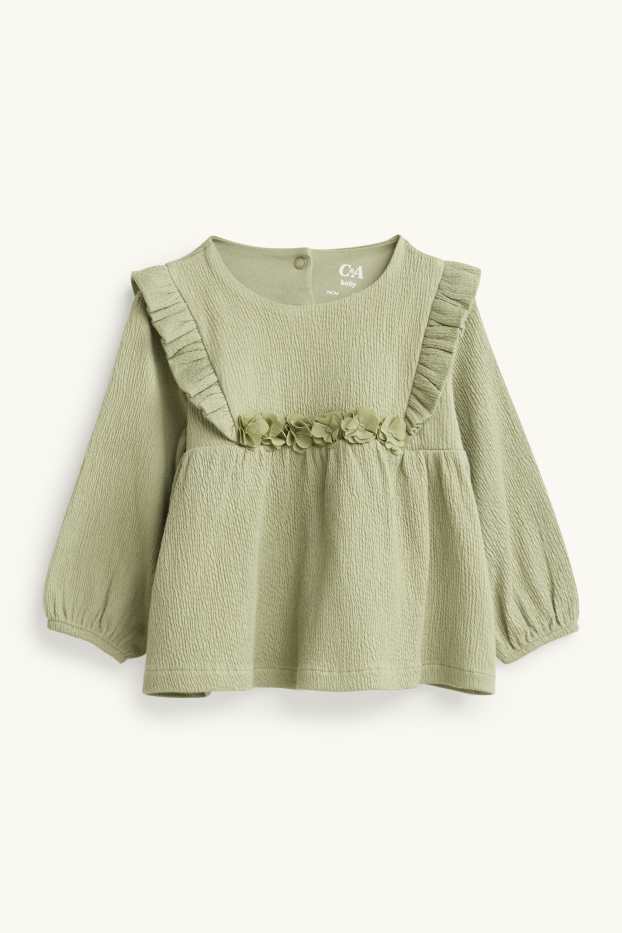 Baby Girls - Floral - baby outfit - 3 piece - green / cremewhite