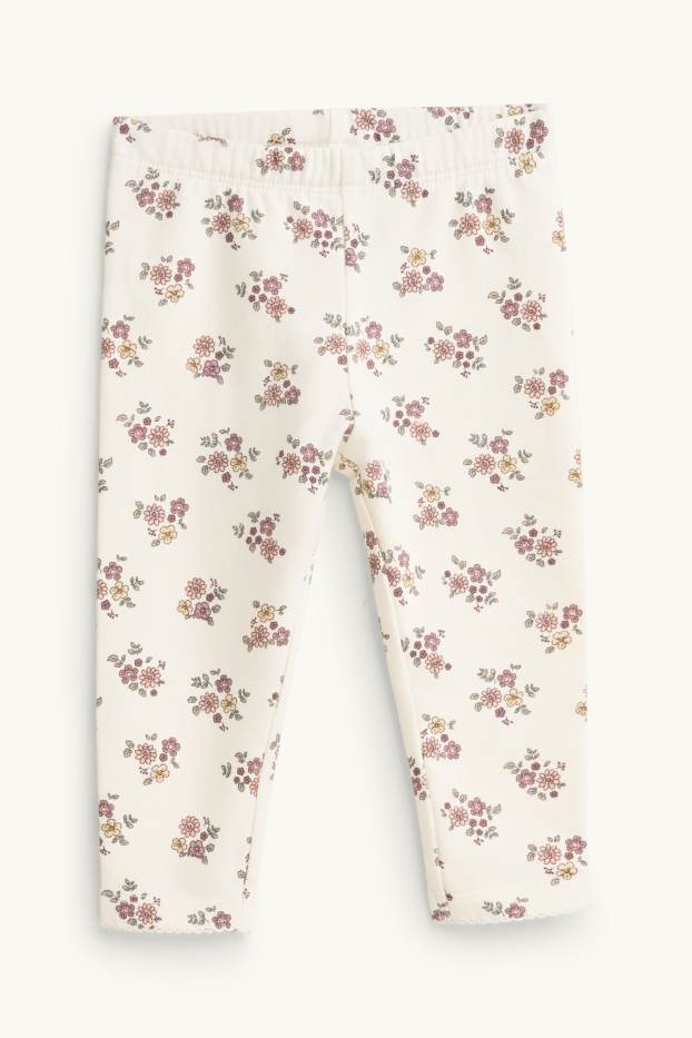 Baby Girls - Floral - baby outfit - 3 piece - green / cremewhite
