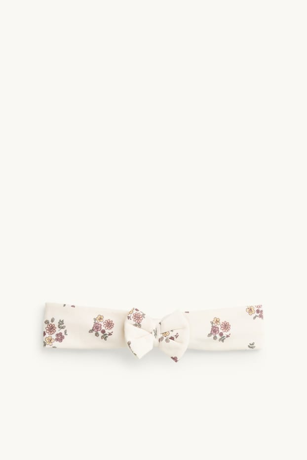 Baby Girls - Floral - baby outfit - 3 piece - green / cremewhite
