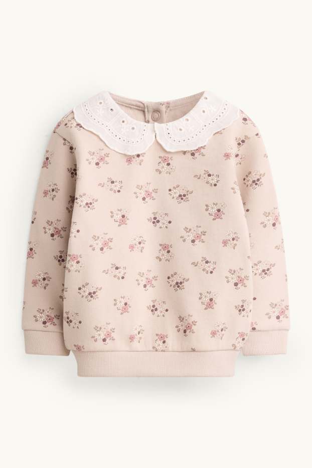 Baby Girls - Floral - thermal baby outfit - 3 piece - rose / dark red