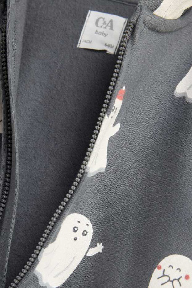 Baby Boys - Halloween - ghost - baby onesie - gray