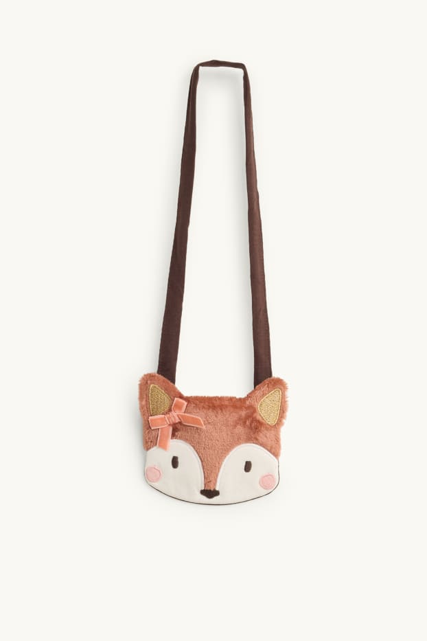 Children Girls - Fox - set - sweatshirt and bag - 2 piece - light yellow