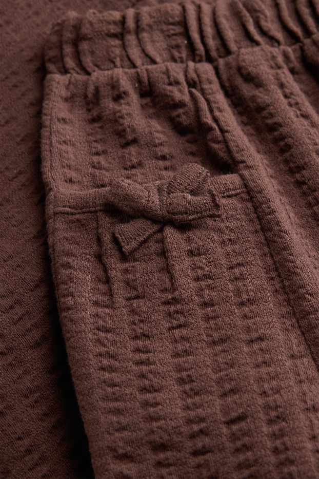 Children Girls - Cloth trousers - textured - brown