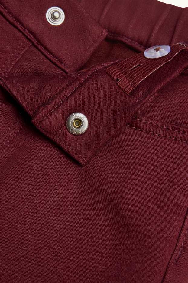Children Girls - Flared thermal trousers - shiny - bordeaux
