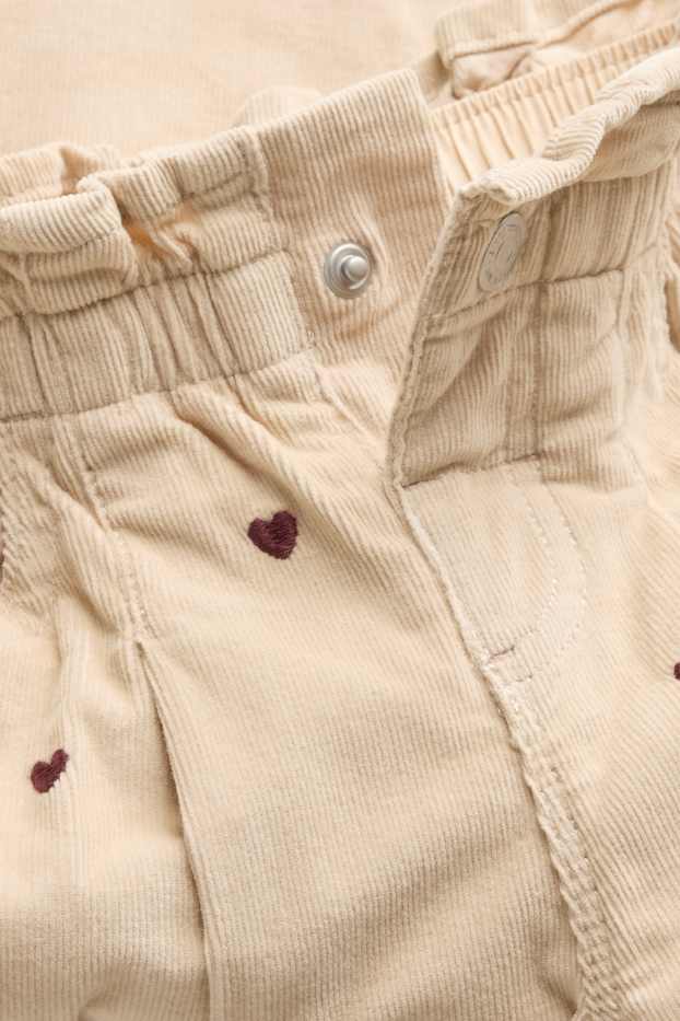 Children Girls - Heart - thermal trousers - LYCRA® - beige