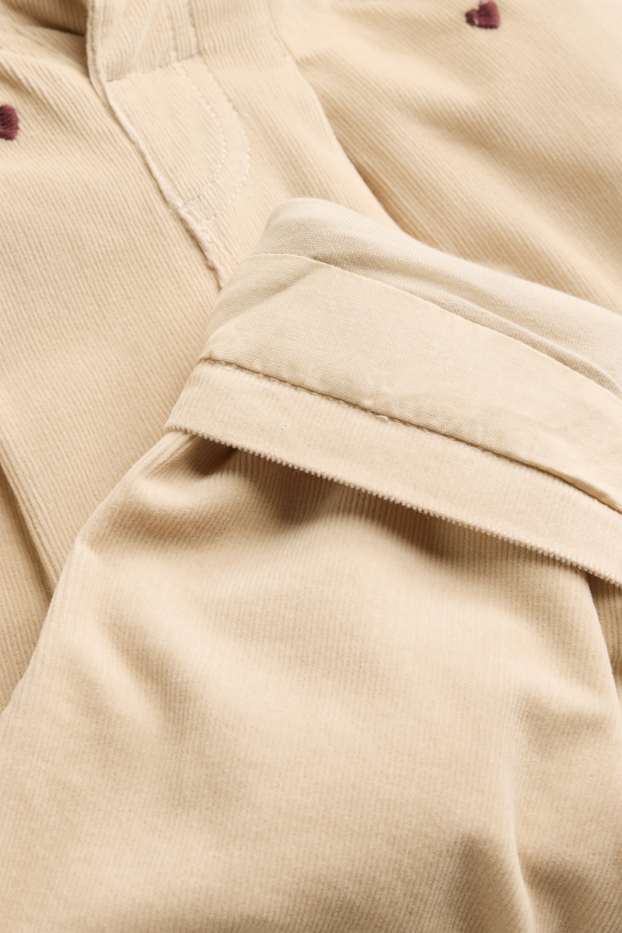 Children Girls - Heart - thermal trousers - LYCRA® - beige