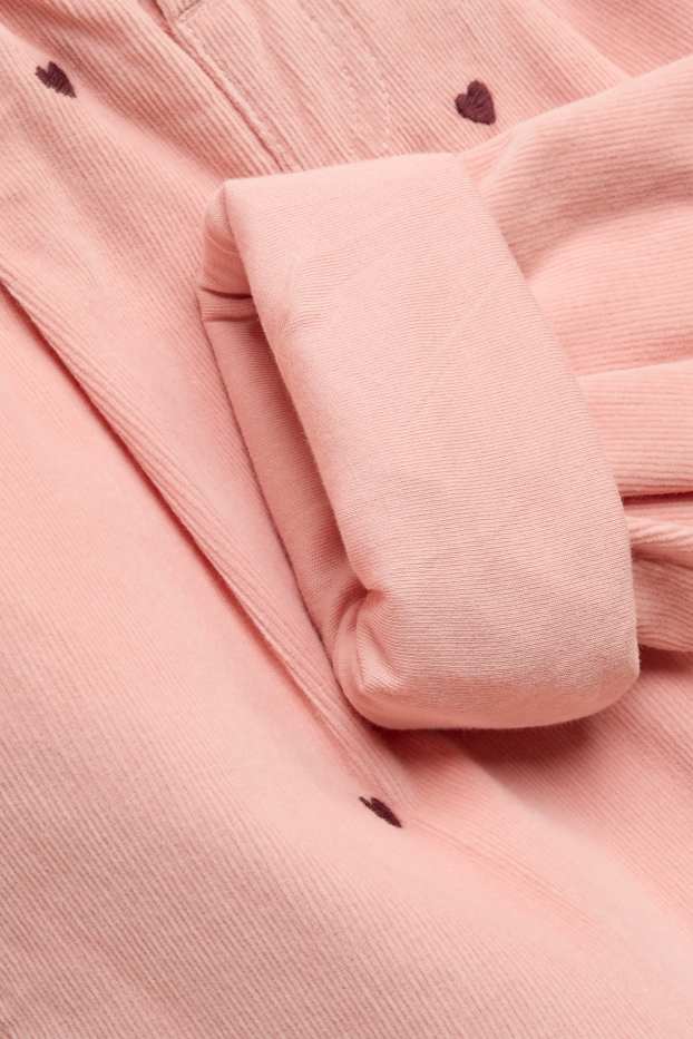 Children Girls - Heart - thermal trousers - LYCRA® - rose