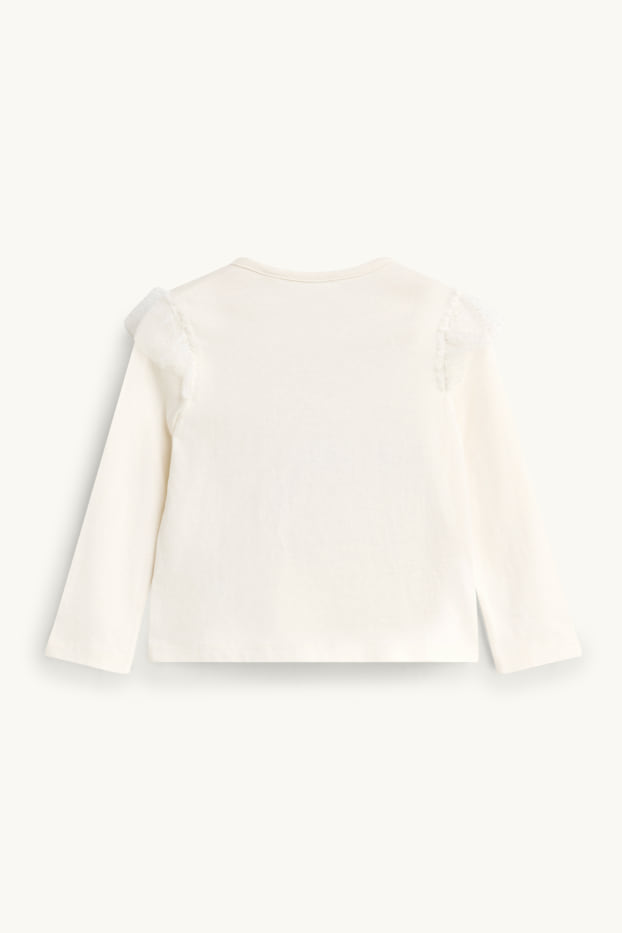 Halloween - girl, ghost - long sleeve top - shiny - cremewhite