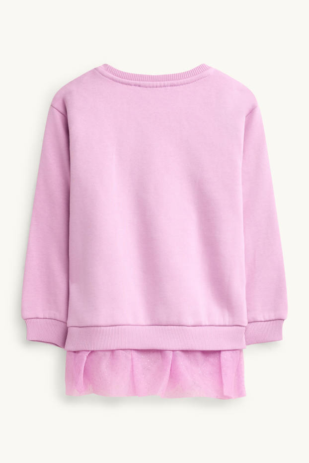 Halloween - cat and ghost - sweatshirt - shiny - rose