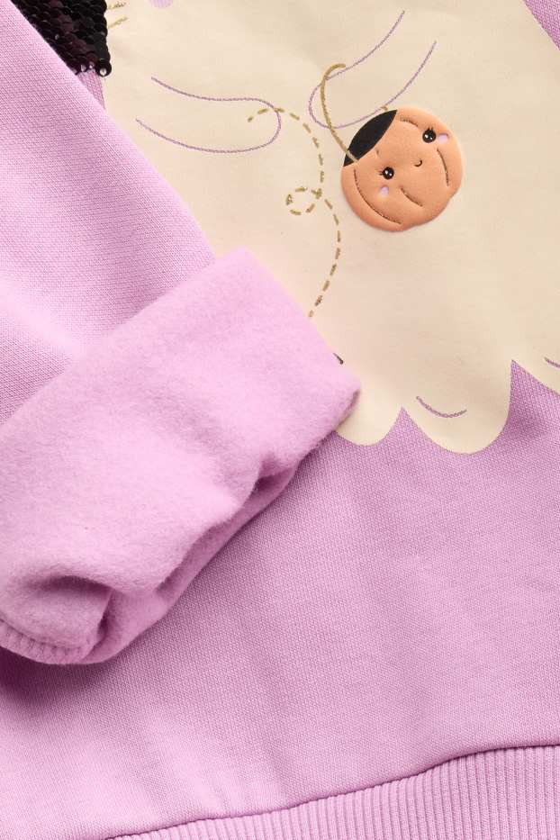 Halloween - cat and ghost - sweatshirt - shiny - rose