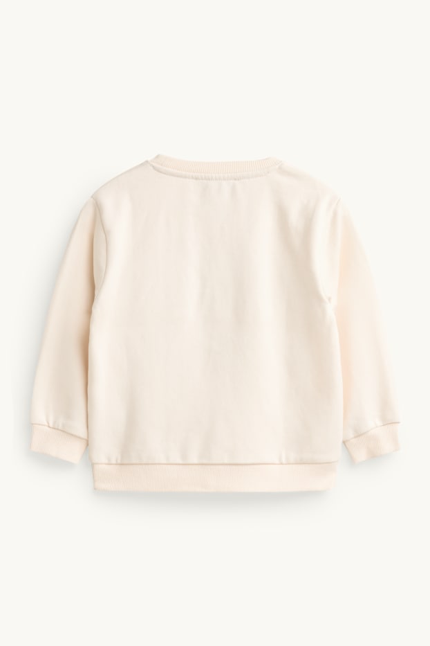 Halloween - cat and witch's hat - sweatshirt - shiny - cremewhite