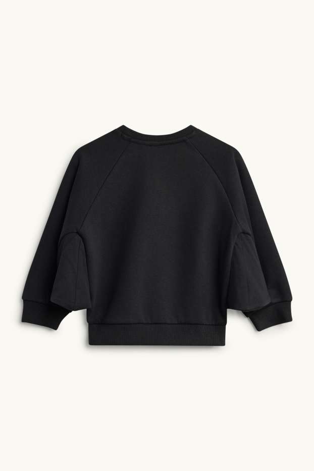 Halloween - bat - sweatshirt with bat wing sleeves - black