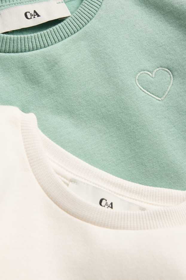 Children Girls - Multipack of 2 - heart - sweatshirt - cremewhite