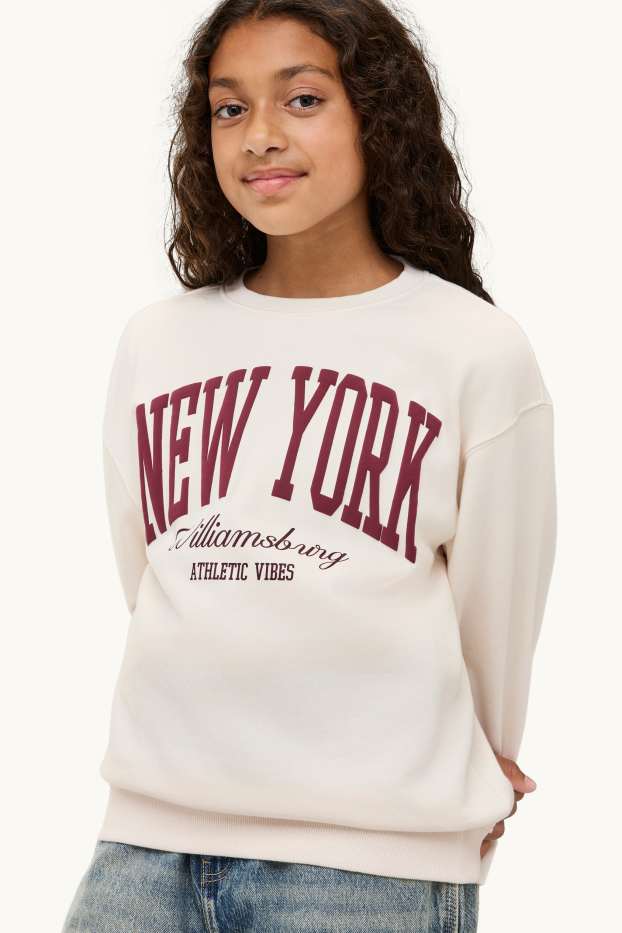 Children Girls - New York - sweatshirt - cremewhite