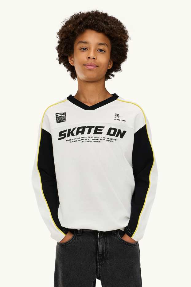 Children Boys - Multipack of 2 - skate - long sleeve top - black / white