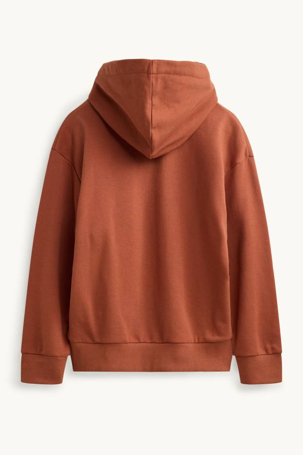 Skater and spider - hoodie - brown