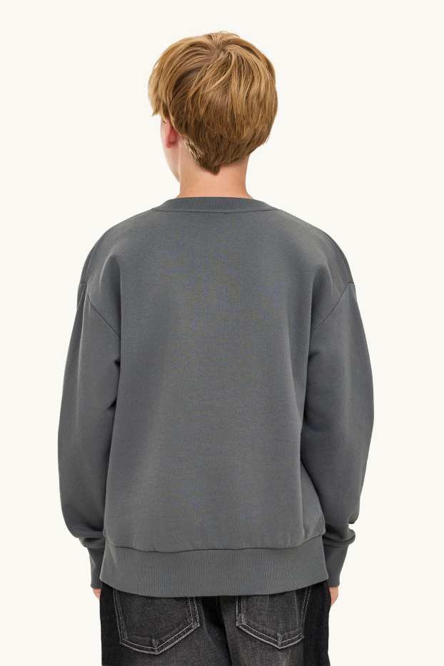 Halloween - pumpkin - sweatshirt - gray