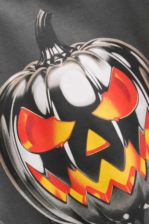 Halloween - pumpkin - sweatshirt - gray