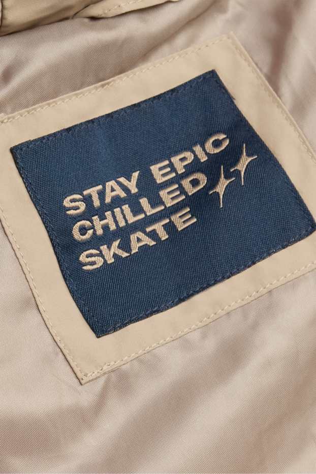 Children Boys - Jacket with hood - lined - beige / beige