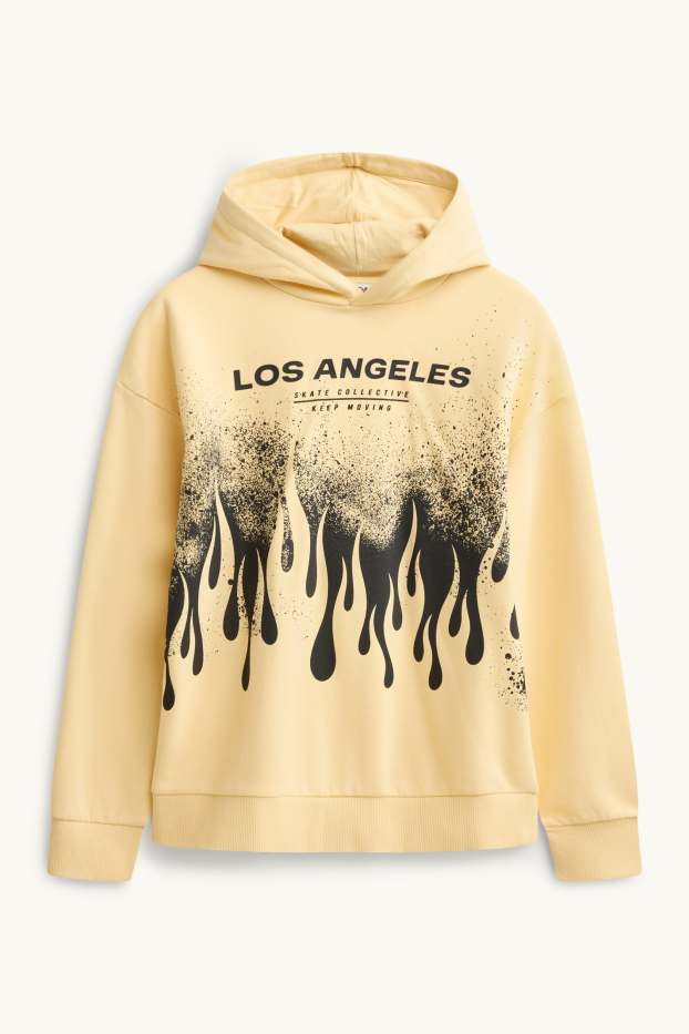 Flames - hoodie - yellow