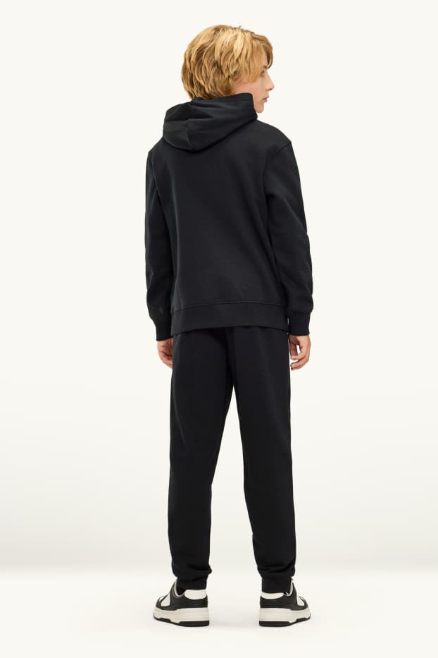 Set - lightning - hoodie and joggers - 2 piece - blue / black