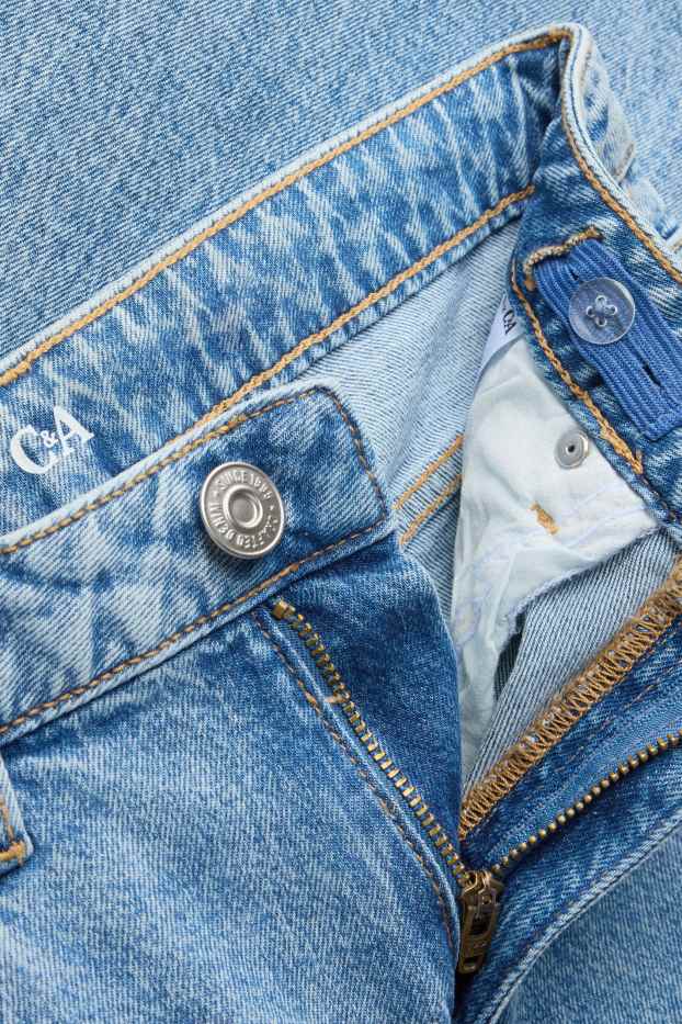 Children Girls - Star - wide leg jeans - blue denim