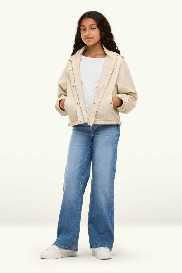 Children Girls - Wide leg jeans - blue denim