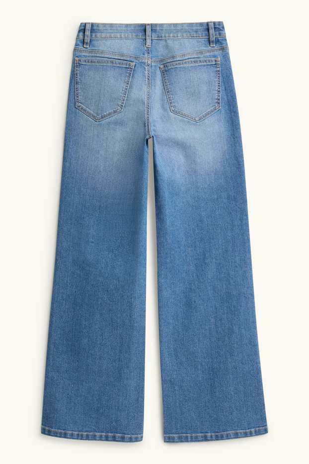 Children Girls - Wide leg jeans - blue denim