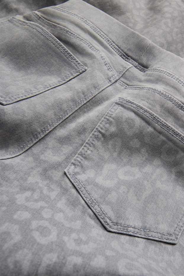 Children Girls - Wide leg jeggings - patterned - gray