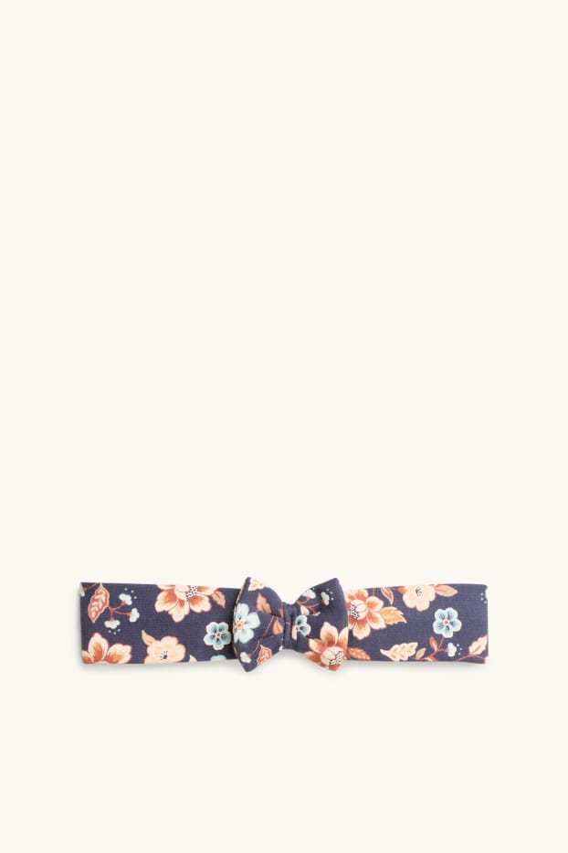 Baby Girls - Floral - thermal baby outfit - 3 piece - brown / dark blue