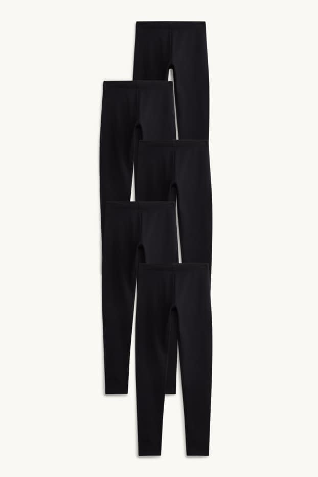 Children Girls - Multipack of 5 - leggings - black