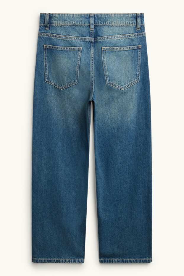 Children Boys - Loose fit jeans - extra-wide waistband - blue denim