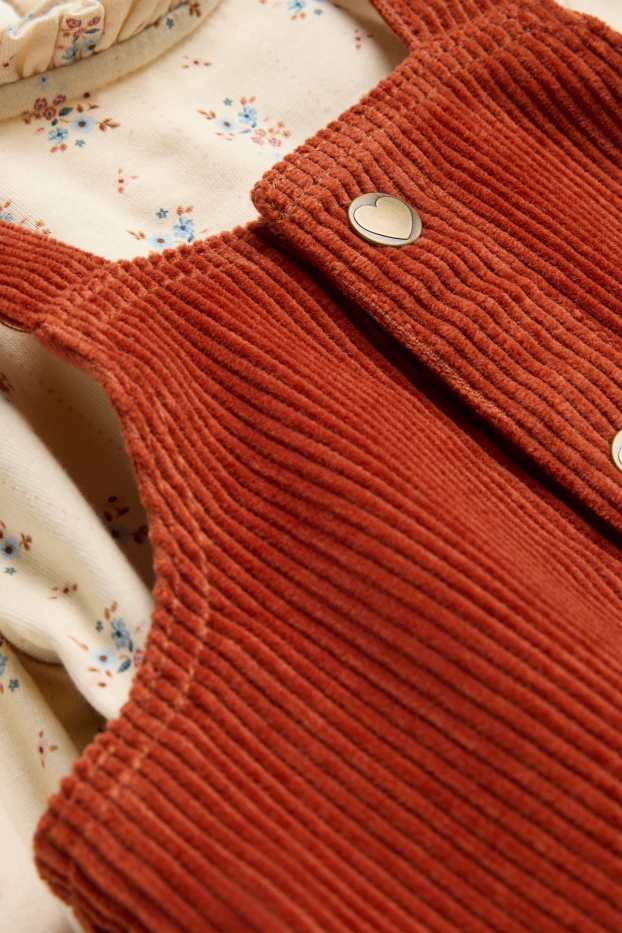 Baby Girls - Baby outfit - 2 piece - orange / beige