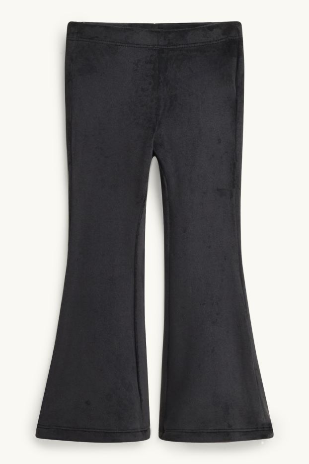 Velour leggings - black