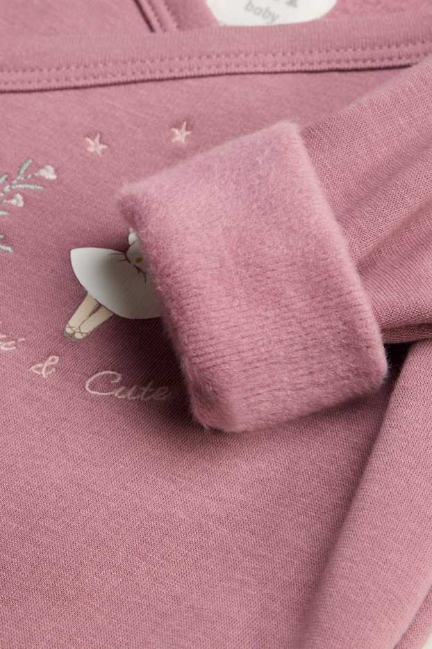 Baby Girls - Ballerina - newborn Christmas outfit - plush-lined - white / rose