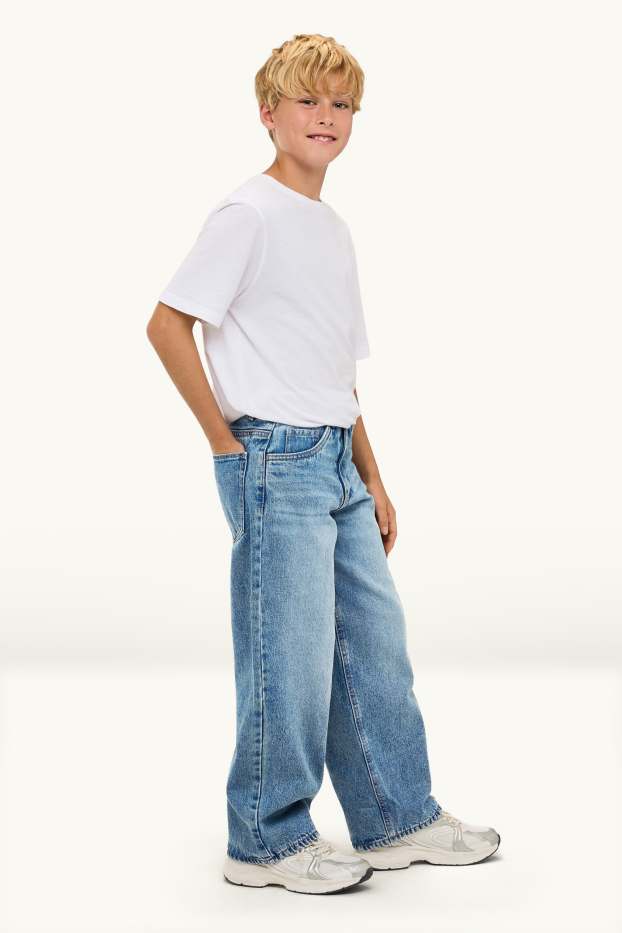 Children Boys - Baggy jeans - thermal jeans - denim-light blue