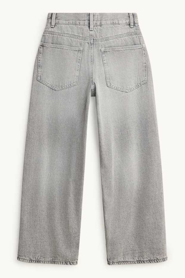 Children Boys - Baggy jeans - thermal jeans - denim-gray