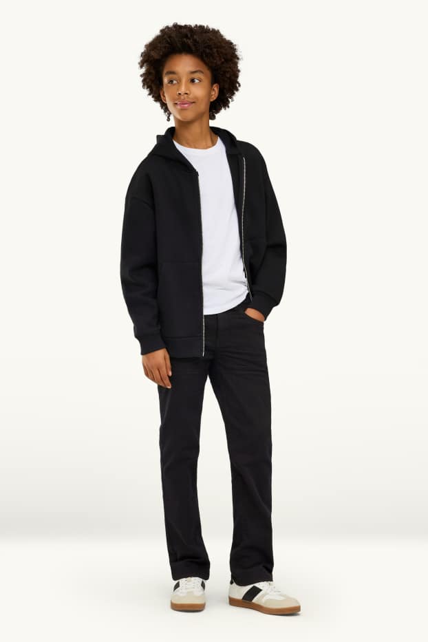 Children Boys - Straight jeans - thermal jeans - black