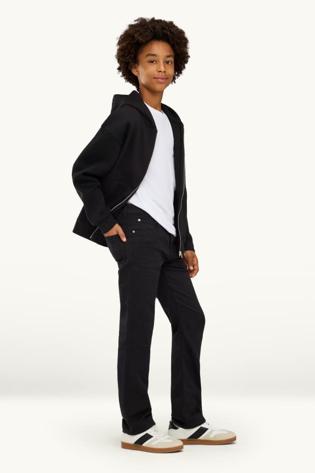 Children Boys - Straight jeans - thermal jeans - black