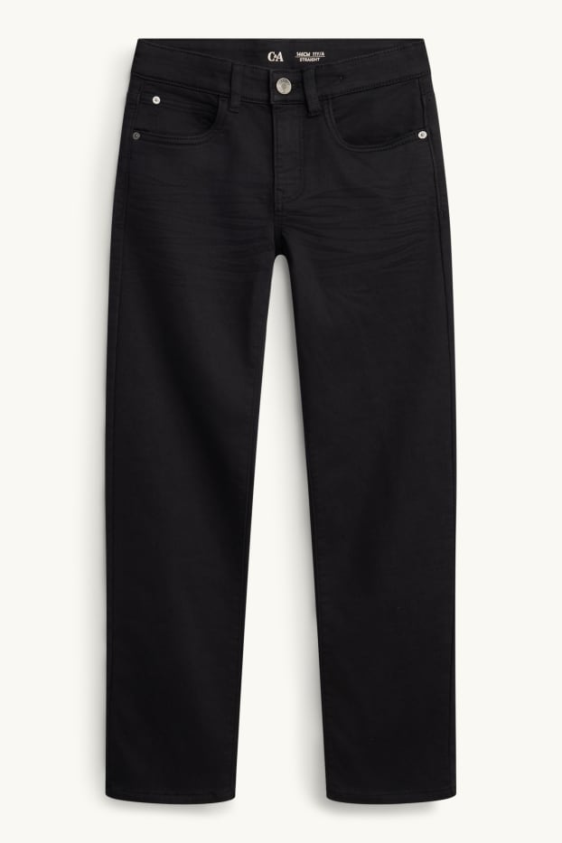 Children Boys - Straight jeans - thermal jeans - black