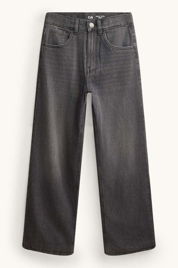 Children Boys - Baggy jeans - thermal jeans - denim-dark gray