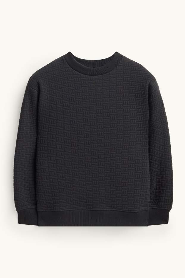 Children Boys - Sweatshirt - patterned - textured - black