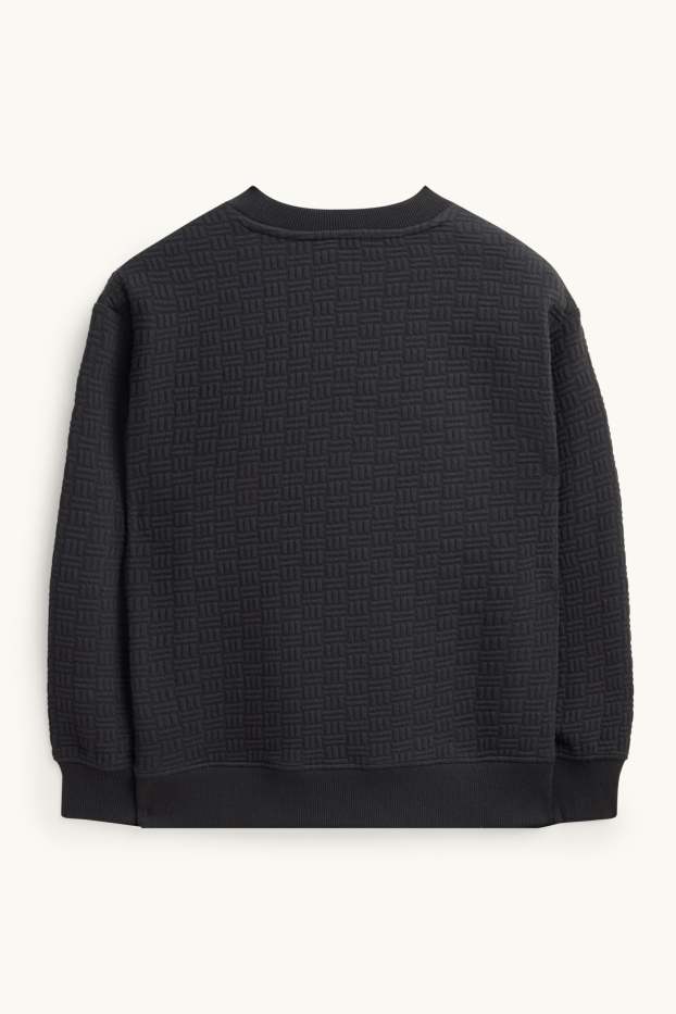 Children Boys - Sweatshirt - patterned - textured - black